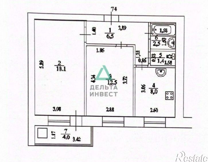 2-комн квартира Комсомольская улица, 106,  д. 106