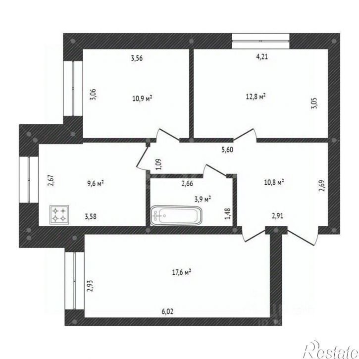 3-комн квартира ул Правды, 25/1,  д. 25/1