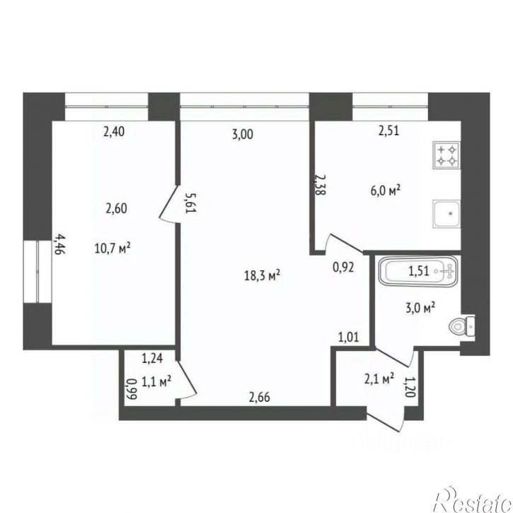 2-комн квартира улица Блюхера, 30,  д. 30