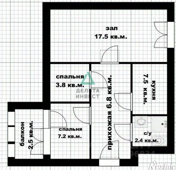 3-комн квартира Молодежный б-р, 2,  д. 2