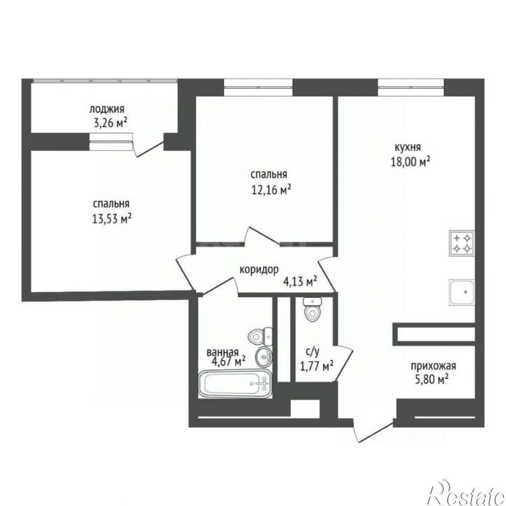 3-комн квартира ул Менделеева, 132В,  д. 132В