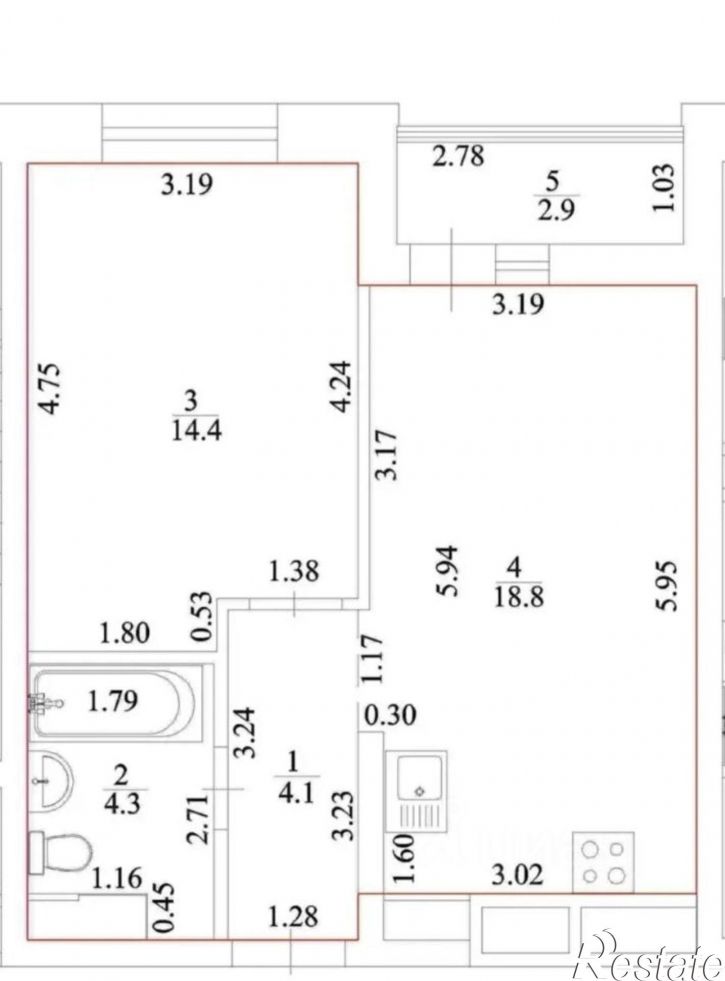 2-комн квартира ул Менделеева, 132В,  д. 132В