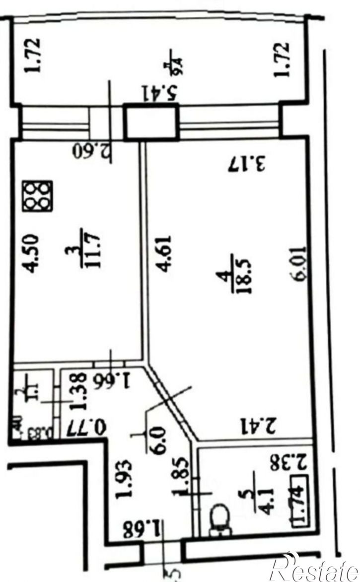 1-комн квартира улица 8 Марта, 12/3,  д. 12/3