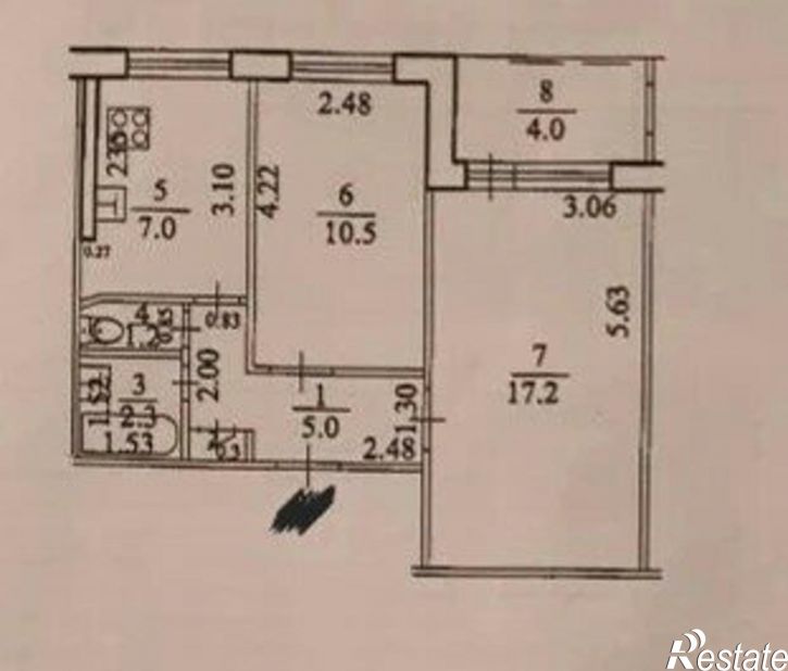 2-комн квартира ул Авроры, 7/4,  д. 7/4