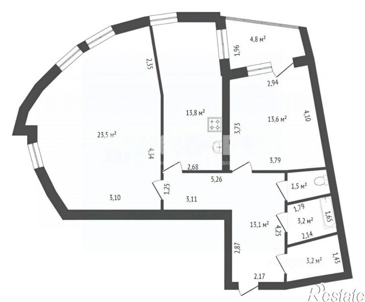 2-комн квартира улица Пушкина, 109,  д. 109