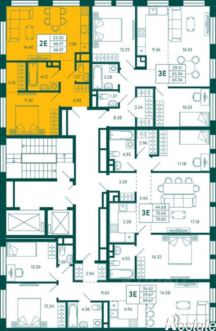 1-комн квартира в новом доме ул Авроры, 18/1,  д. 18/1