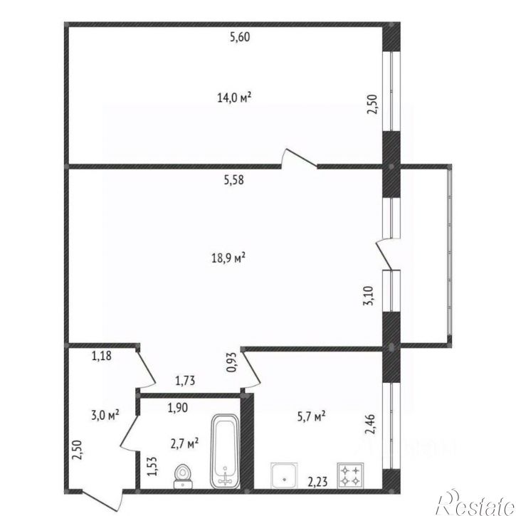 2-комн квартира ул Айская, 69/1,  д. 69/1