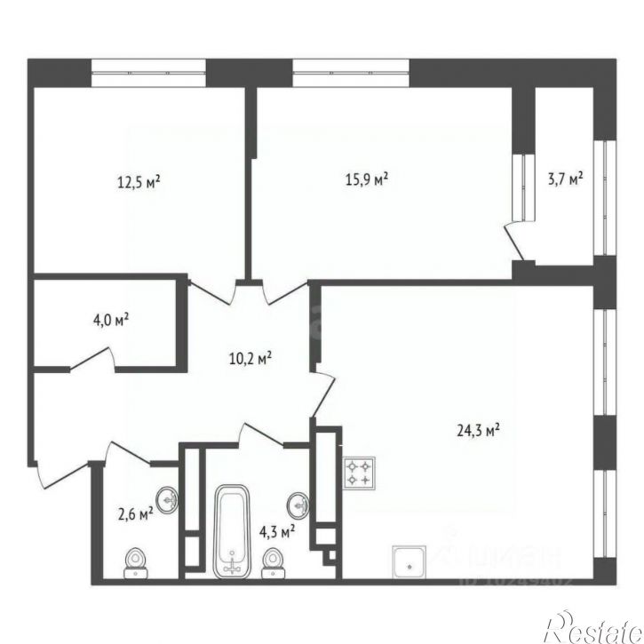 2-комн квартира улица Генерала Горбатова, 11,  д. 11
