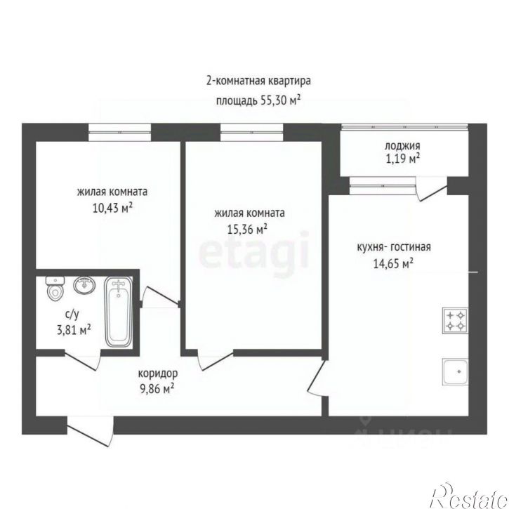 2-комн квартира ул Академика Курчатова, 65/9,  д. 65/9