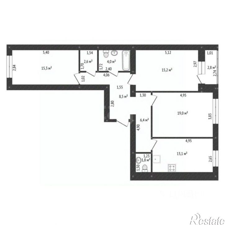 4-комн квартира ул Гафури, 56,  д. 56