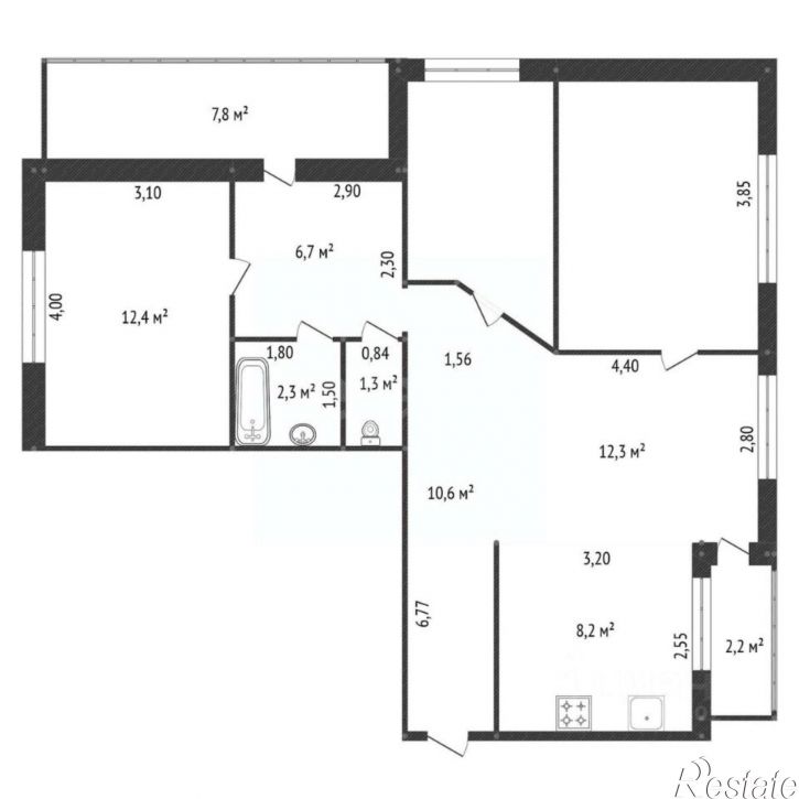 3-комн квартира Запорожский пер, 7,  д. 7