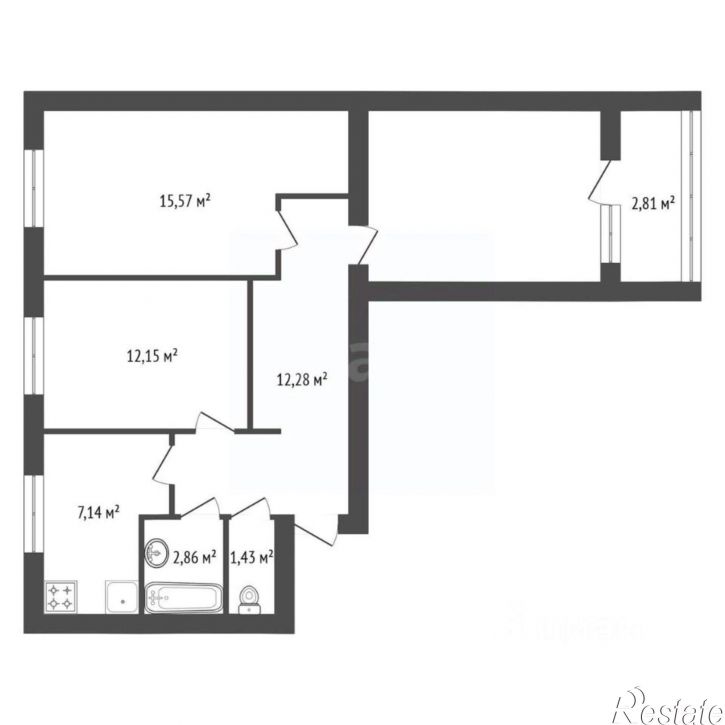 3-комн квартира ул Академика Курчатова, 65/9,  д. 65/9