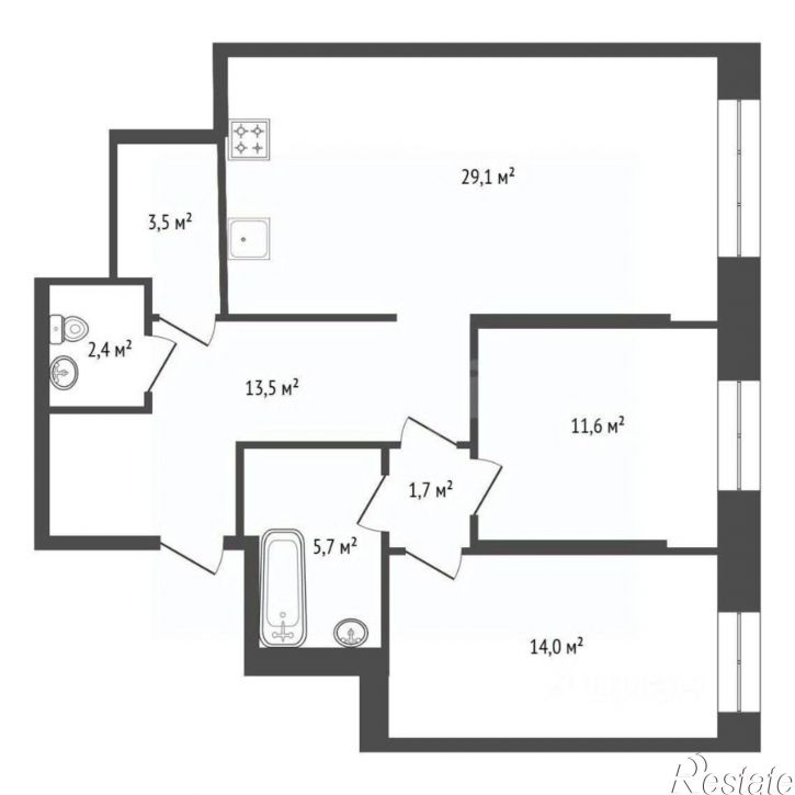 2-комн квартира ул Бехтерева, 10,  д. 10