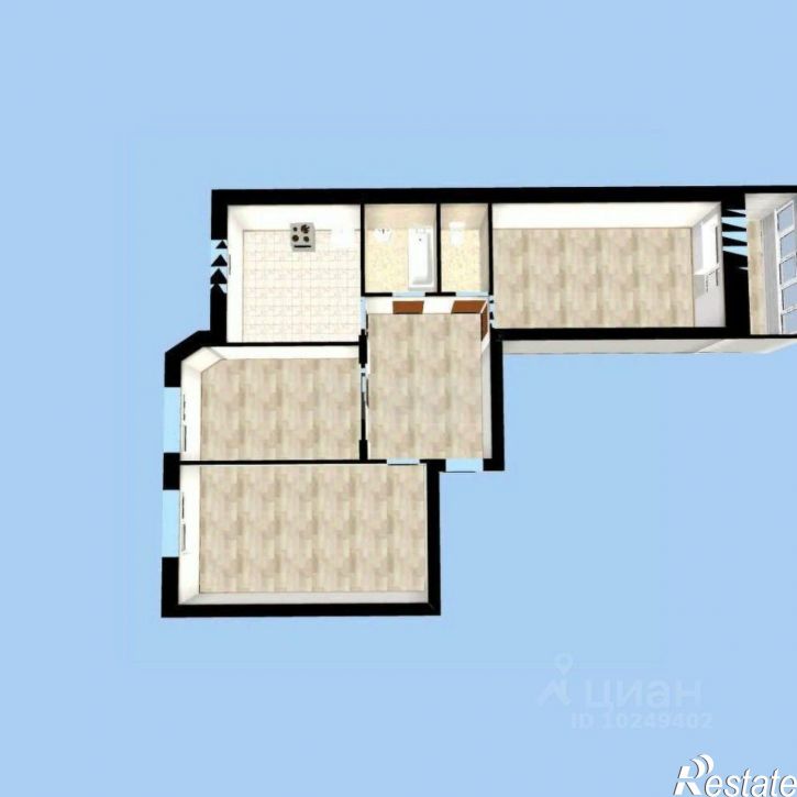 3-комн квартира улица Генерала Кусимова, 15/2,  д. 15/2