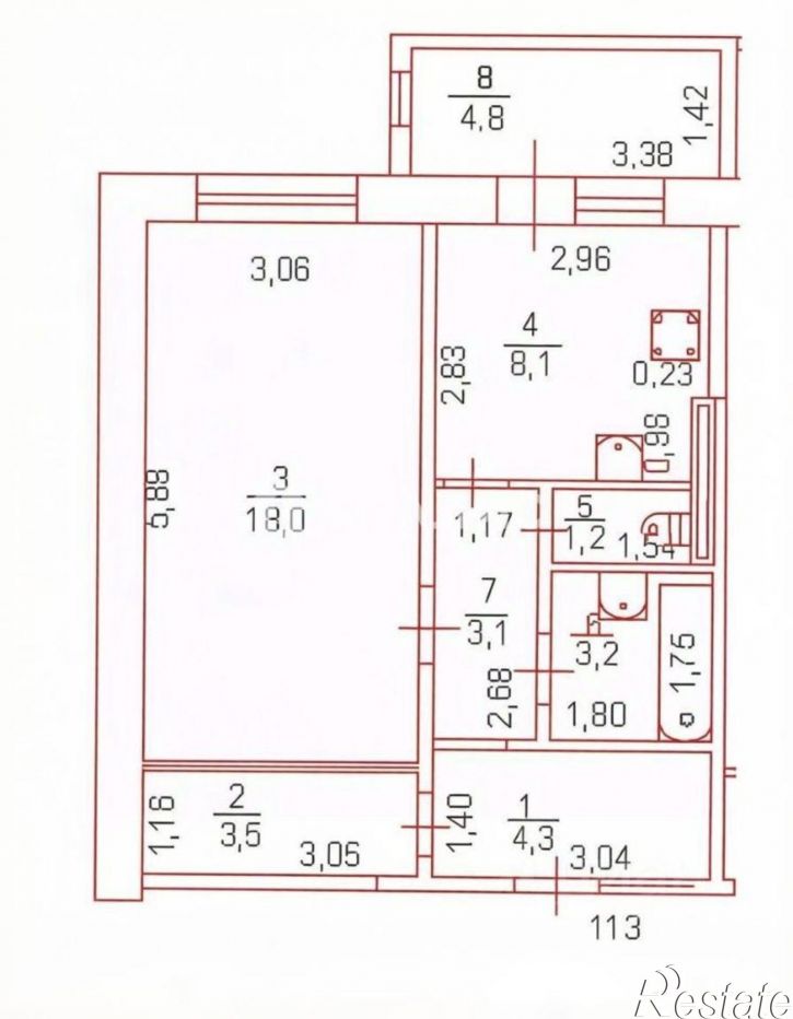 1-комн квартира улица Софьи Перовской, 13/4,  д. 13/4