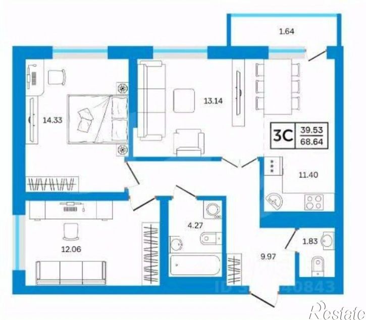 3-комн квартира ул Дуванская, 9,  д. 9
