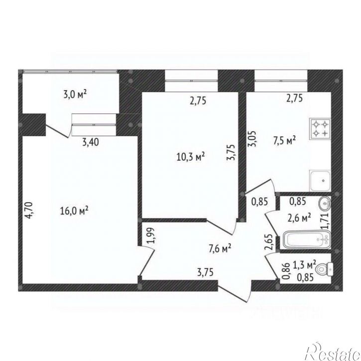2-комн квартира Революционная улица, 31,  д. 31