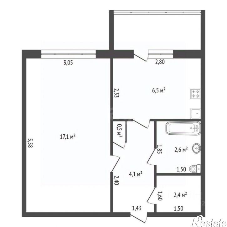 1-комн квартира Транспортная улица, 36/3,  д. 36/3