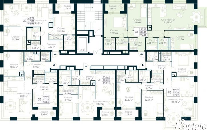 3-комн квартира в новом доме
