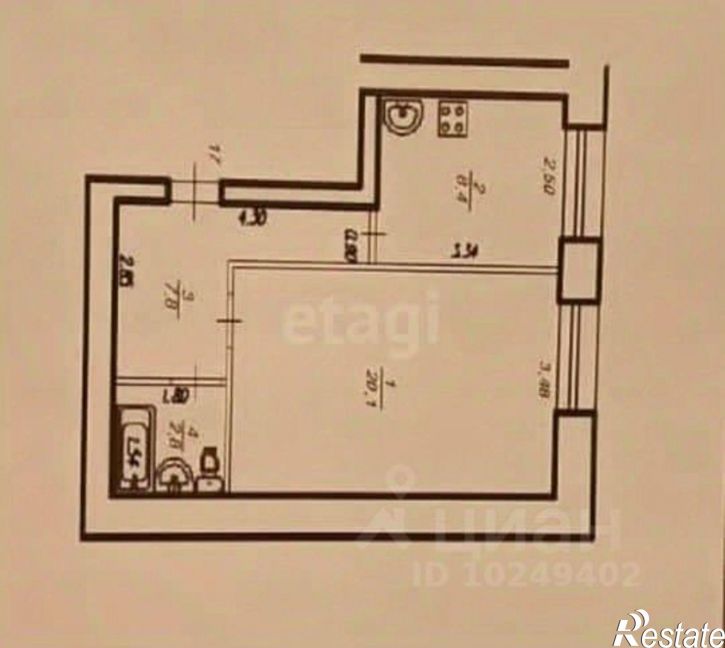 1-комн квартира ул Российская, 153/1,  д. 153/1