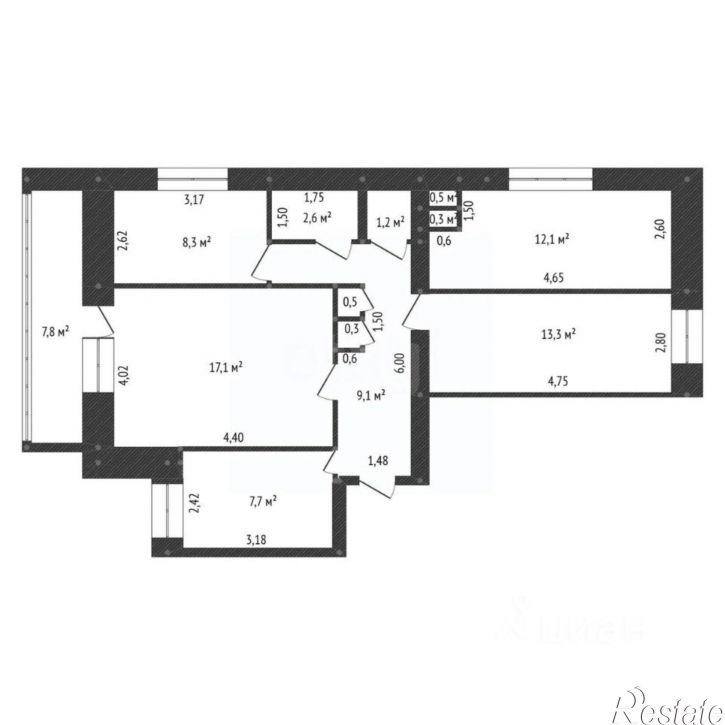 4-комн квартира ул Гафури, 27/1,  д. 27/1
