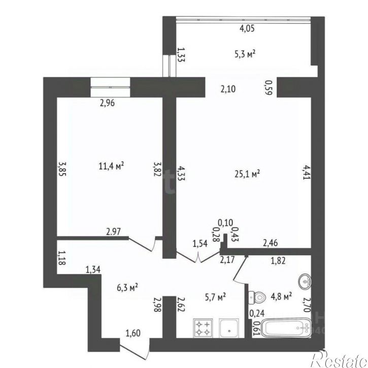 2-комн квартира ул Новомостовая, 8,  д. 8