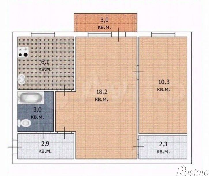 2-комн квартира проспект Октября, 144,  д. 144
