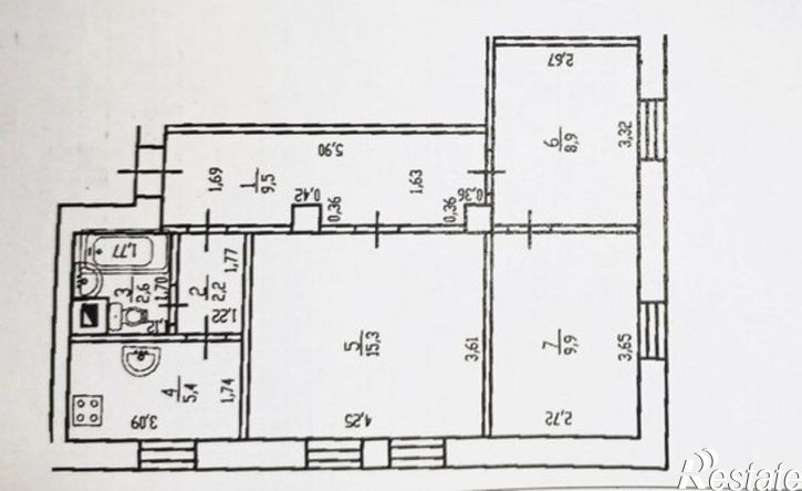 3-комн квартира улица Рыбакова, 22,  д. 22
