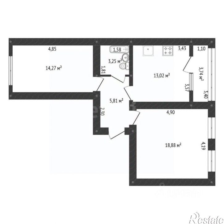 2-комн квартира улица Ивана Спатара, 12,  д. 12