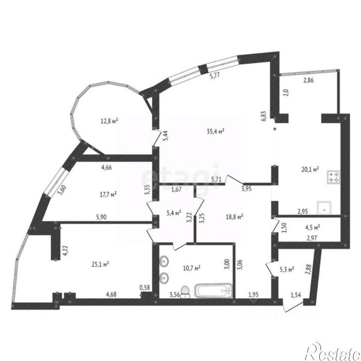 4-комн квартира проспект Октября, 128/2,  д. 128/2