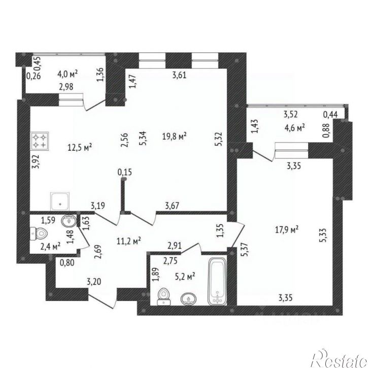 2-комн квартира б-р Ибрагимова, 32,  д. 32