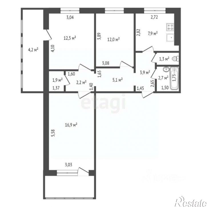 3-комн квартира ул Академика Королева, 29/2,  д. 29/2
