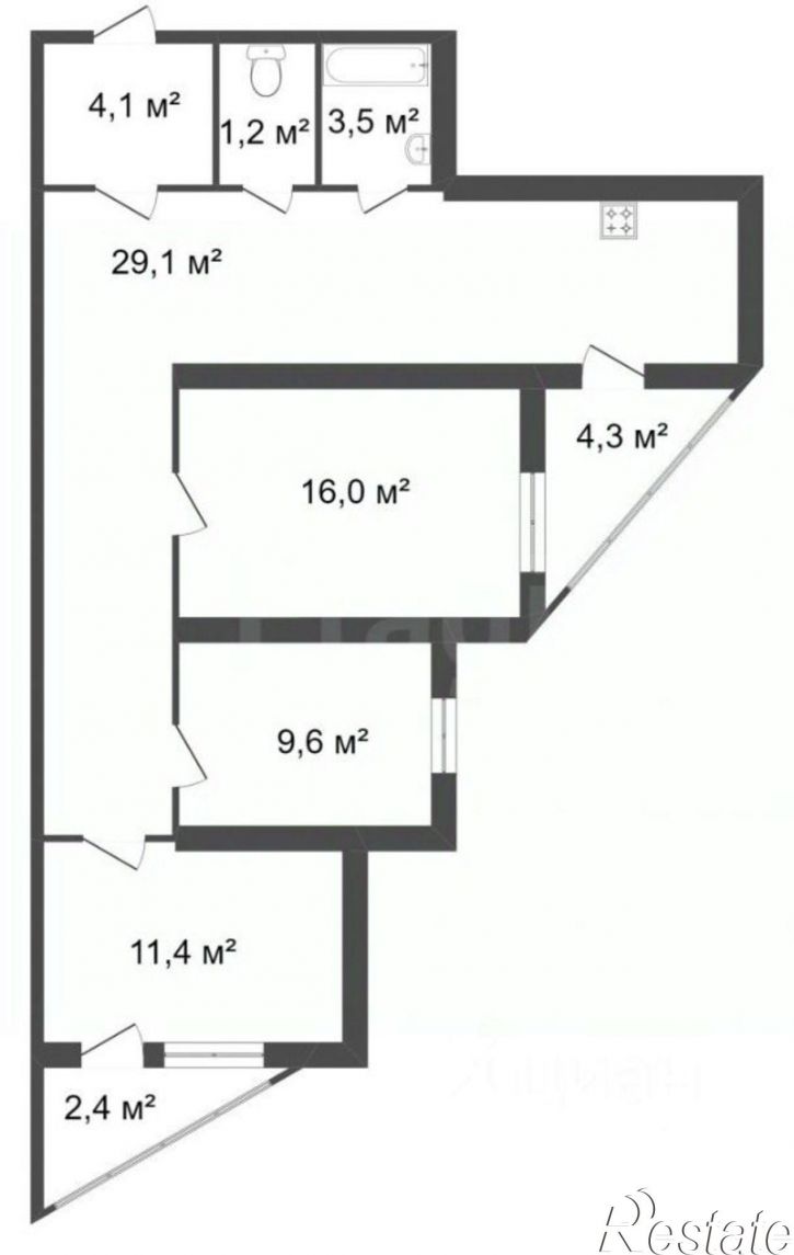 3-комн квартира ул Мубарякова, 2/5,  д. 2/5