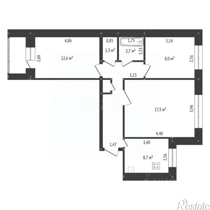 3-комн квартира ул Гафури, 103,  д. 103