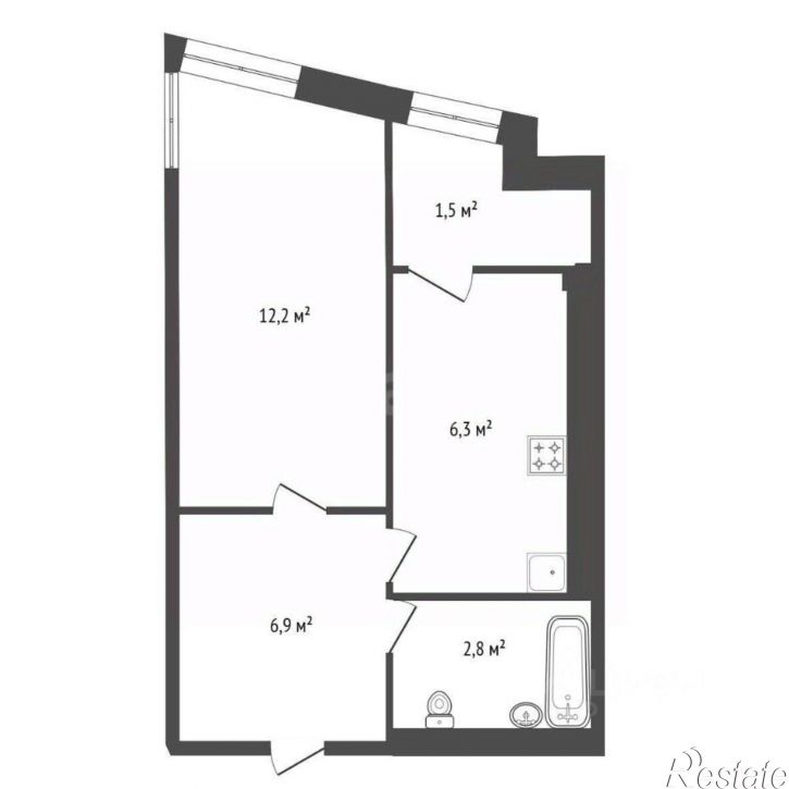 1-комн квартира Бородинская улица, 9,  д. 9