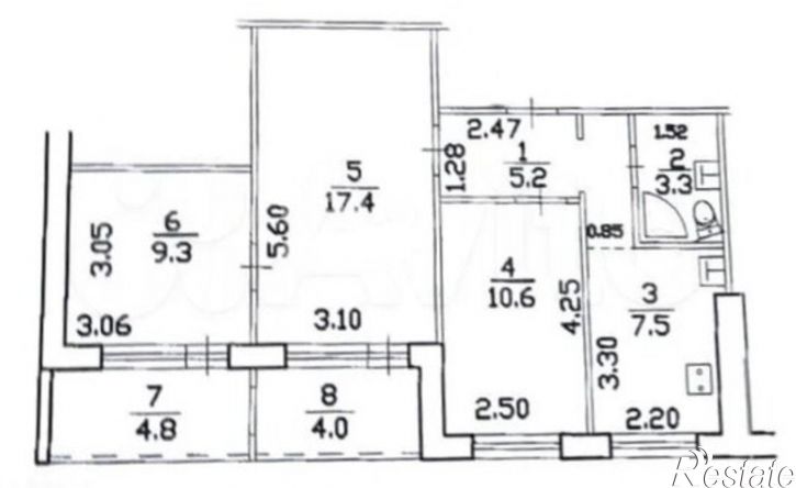 3-комн квартира улица Кирова, 99/1,  д. 99/1