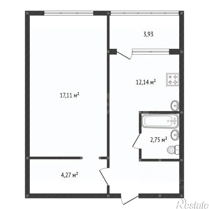 1-комн квартира ул им. Фронтовых бригад, 5,  д. 5