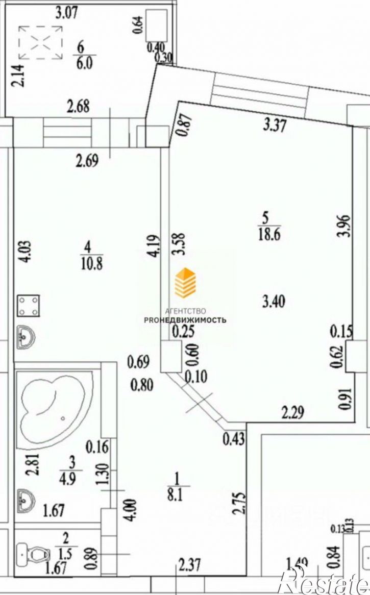1-комн квартира ул Блюхера, 3 1,  д. 3 1,  к. 1