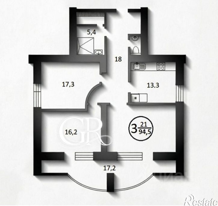 3-комн квартира улица Братьев Кадомцевых, 12/2,  д. 12/2