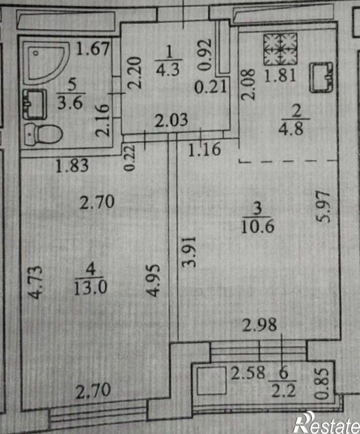 1-комн квартира Кустаревская наб, 9,  д. 9