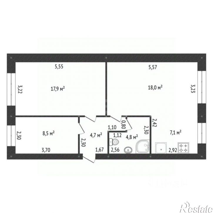 3-комн квартира ул Цюрупы, 83 1,  д. 83 1,  к. 1