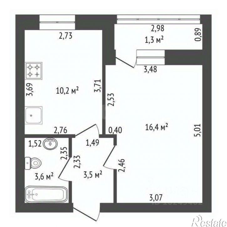 1-комн квартира ул Даяна Мурзина, 11/1,  д. 11/1