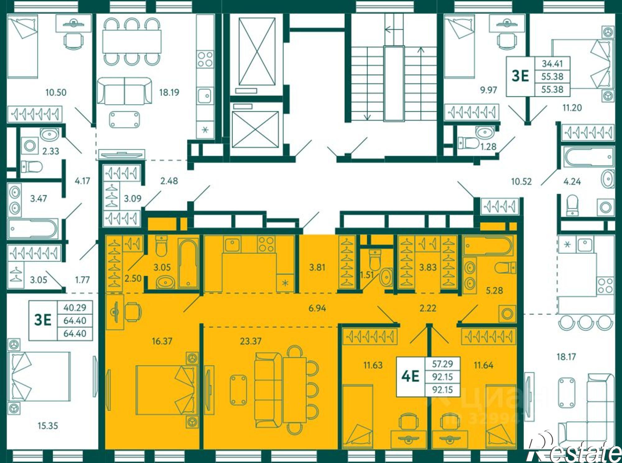 Купить квартиру за 16 436 200 рублей на ул Авроры, 16