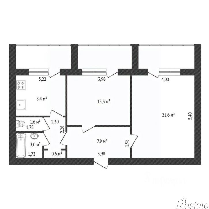2-комн квартира ул Революционная, 167а,  д. 167а