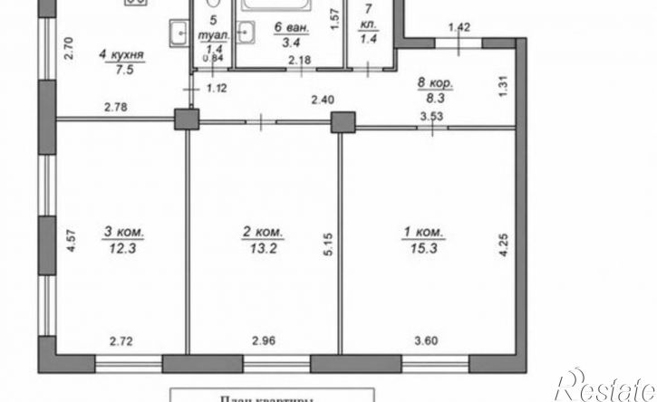 3-комн квартира ул Первомайская, 30,  д. 30