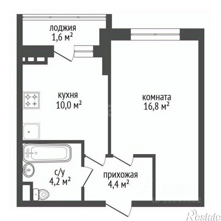 2-комн квартира ул Рудольфа Нуреева, 10,  д. 10