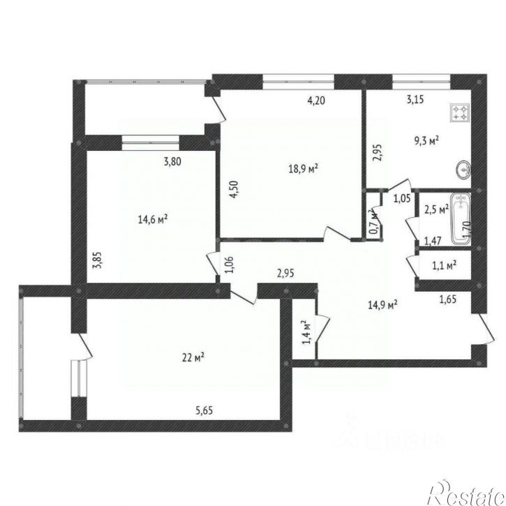 3-комн квартира ул Султанова, 24,  д. 24