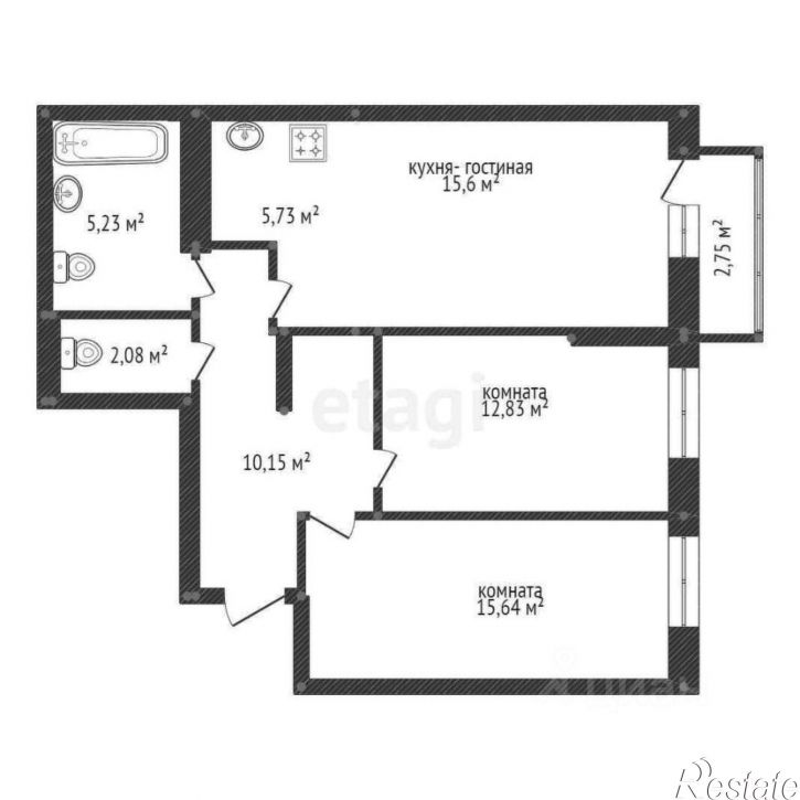 3-комн квартира ул Бородинская, 18,  д. 18