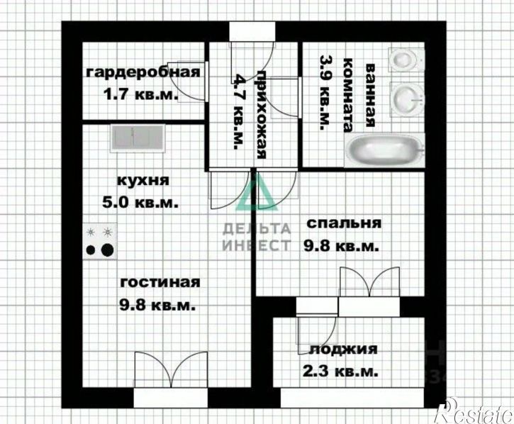 2-комн квартира ул Архитектора Калимуллина, 1,  д. 1