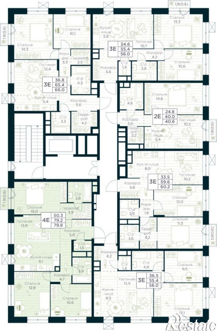 3-комн квартира в новом доме